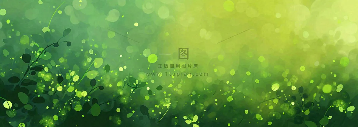 春天夏天绿色草地清新，春分立夏插画背景