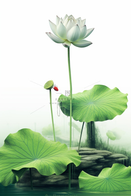 简约清新莲花背景 简约清新莲花背景