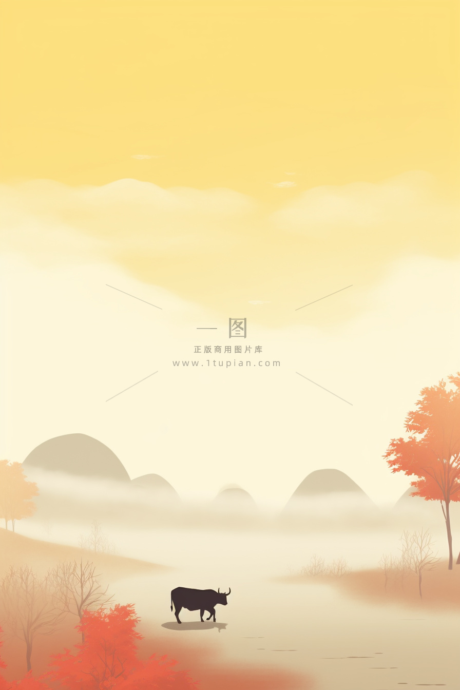 意境复古风节气背景