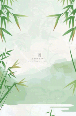 中国风插画山水竹叶青色插画清新淡雅端午节插画背景 中国风插画山水竹叶青色插画清新淡雅端午节插画背景