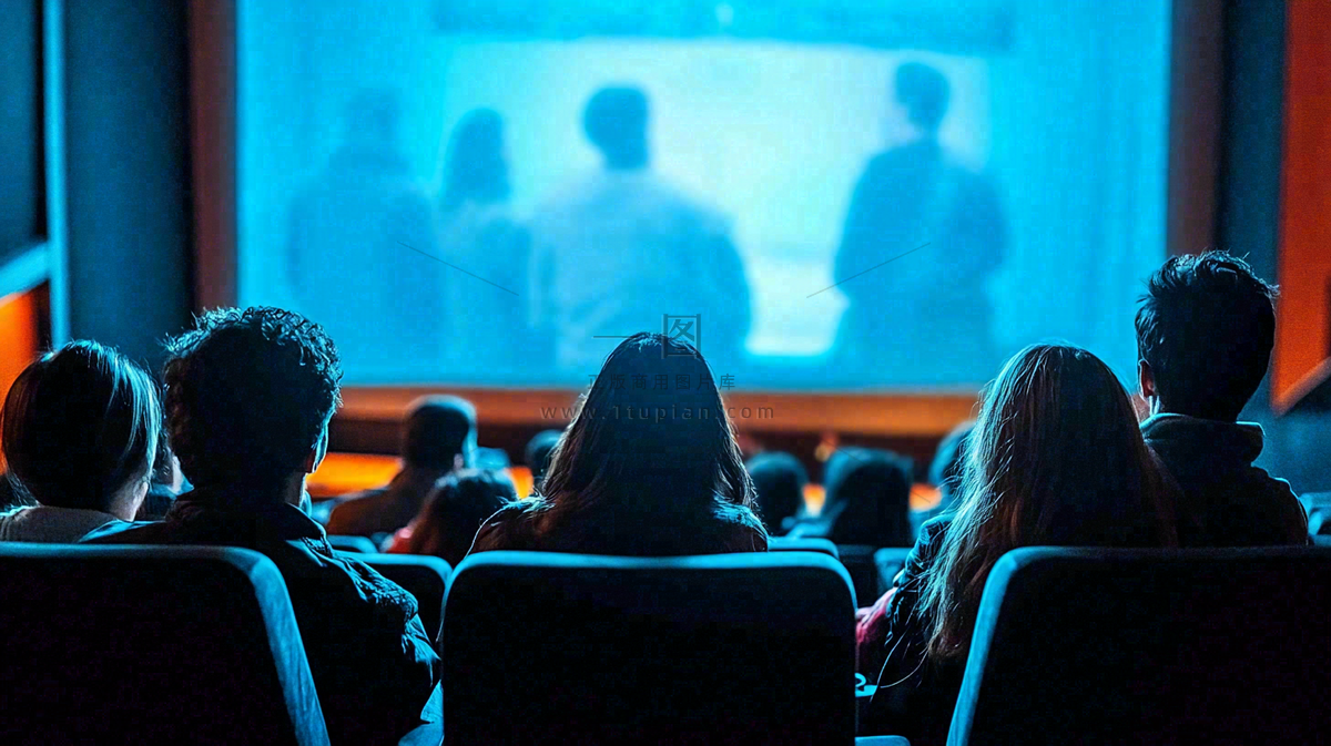 电影院观影的人观众摄影图 