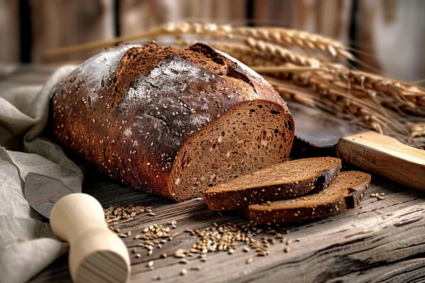 全麦面包吐司手工甜点美食摄影图