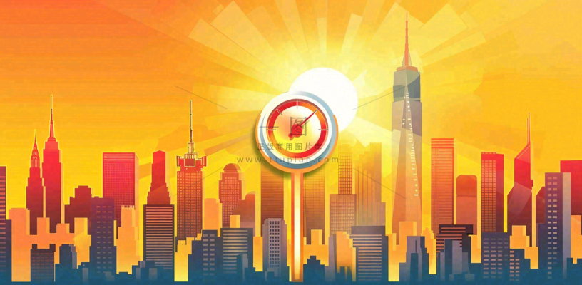 高温预警通知公告背景 高温预警通知公告背景