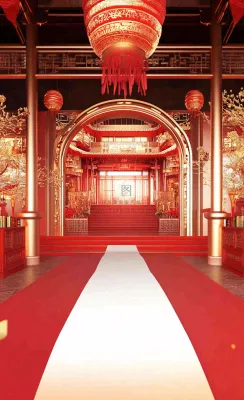 年货节促销电商背景