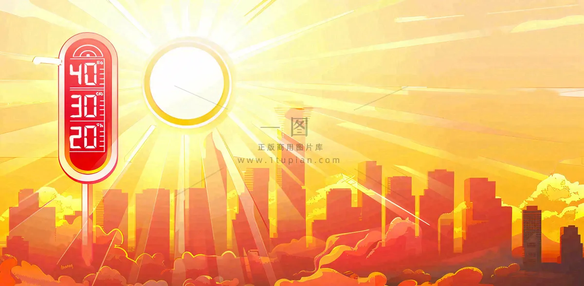 高温预警通知公告背景