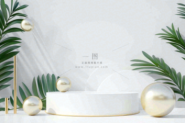 美妆护肤3d展台清新背景 美妆护肤3d展台清新背景