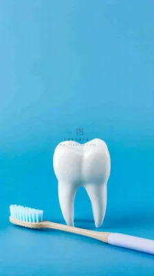 牙医牙科牙齿清洁美白插画背景