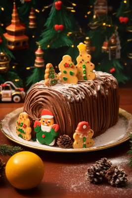 圣诞节日蛋糕巧克力圣诞树圣诞老人巧克力装饰节日甜点摄影图 圣诞节日蛋糕巧克力圣诞树圣诞老人巧克力装饰节日甜点摄影图