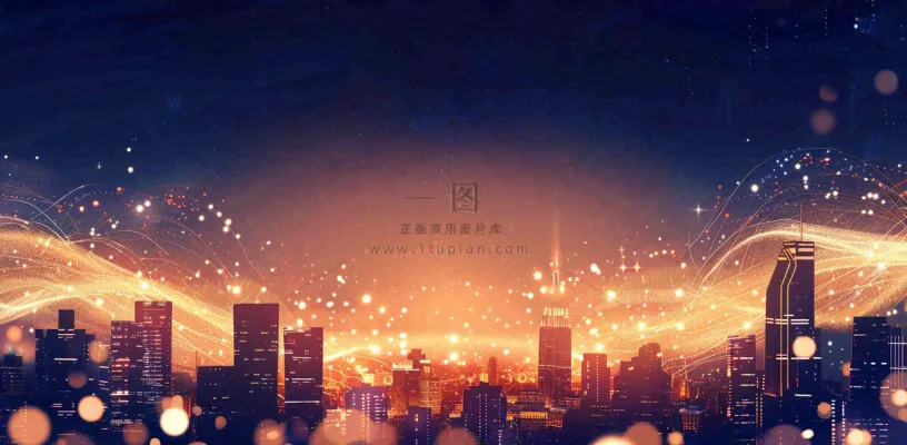 地产楼盘城市剪影背景