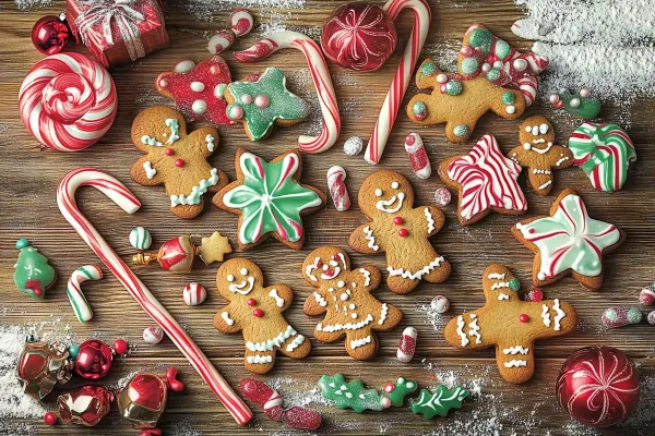 糖果姜饼人圣诞摄影图 糖果姜饼人圣诞摄影图