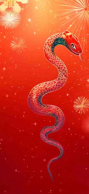 蛇年春节新年背景