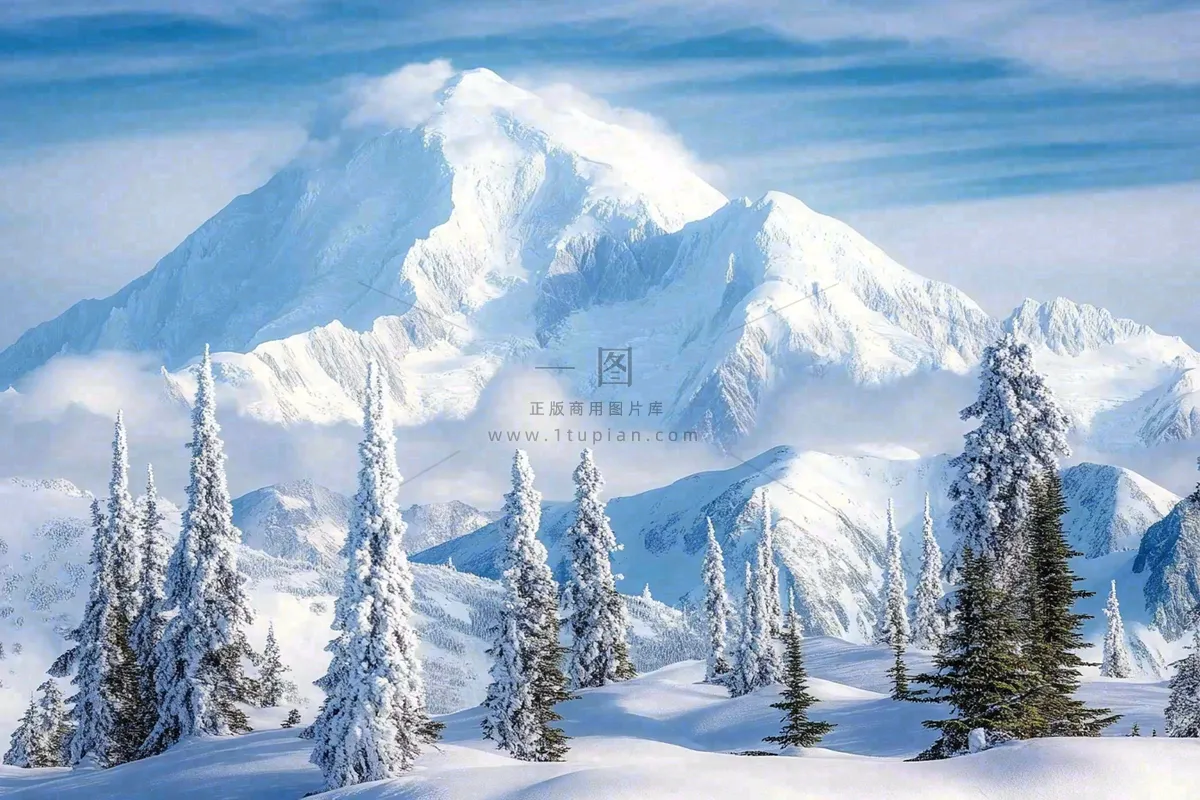 高原高山雪山风光风景摄影图