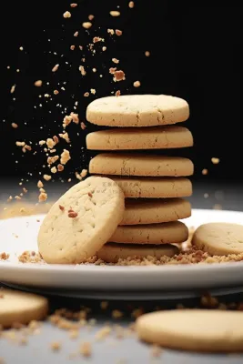 曲奇饼饼干酥脆下午茶美味零食美食摄影图