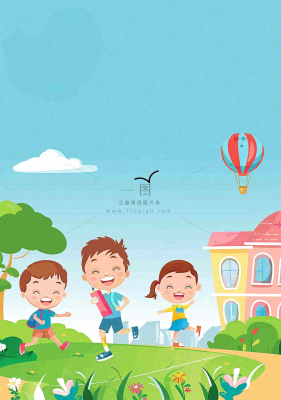 开学季学生们校园生活快乐儿童节卡通插画背景 开学季学生们校园生活快乐儿童节卡通插画背景