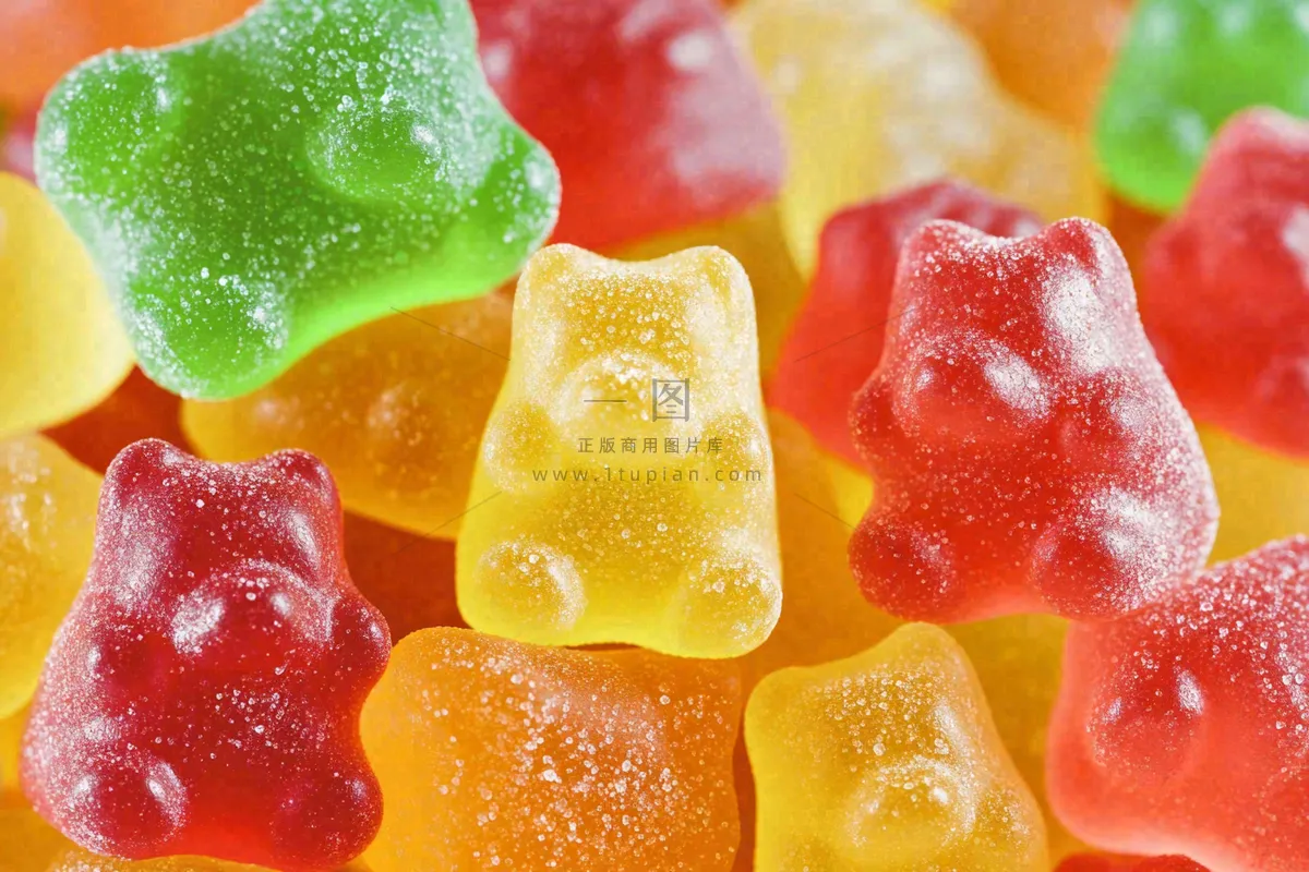 软糖糖果甜蜜美食摄影图