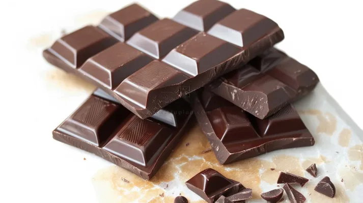 巧克力白色背景 摄影图