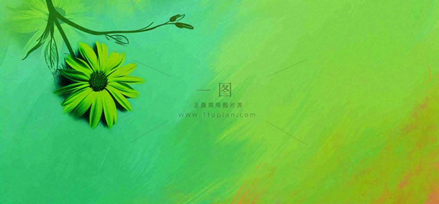 绿色简约绿植绿叶手绘插画笔墨意境 绿色简约绿植绿叶手绘插画笔墨意境