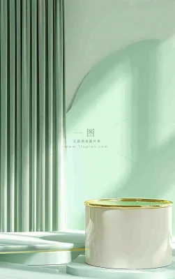 美妆护肤3d展台清新背景 美妆护肤3d展台清新背景