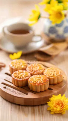 中秋节月饼摄影图