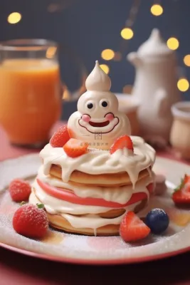 草莓奶油蛋糕甜点节日摄影图