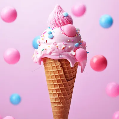 夏日冰淇淋清凉蛋筒甜点摄影图 夏日冰淇淋清凉蛋筒甜点摄影图