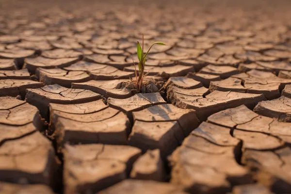 缺水干裂的土地地面干枯摄影图