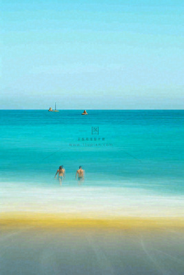 夏日海边海景蓝色清新海水游玩度假,大暑小暑 夏日海边海景蓝色清新海水游玩度假,大暑小暑