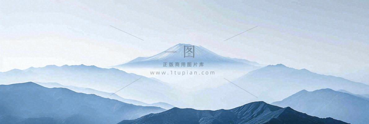 高山云层冰山雪山云雾意境，自然风景摄影图