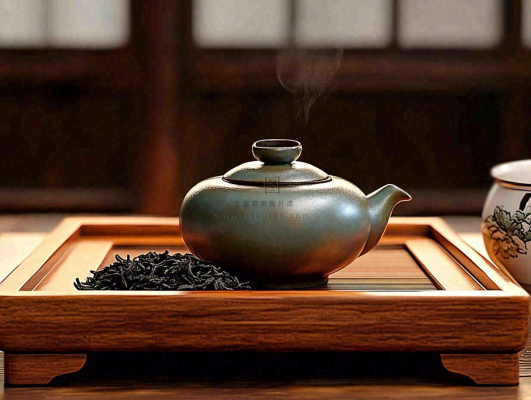 茶叶品茶茶道文化古色古香摄影图