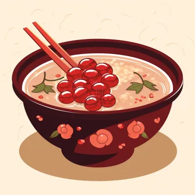 腊八粥食物卡通插画插图背景