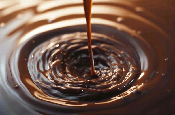 融化的黑巧巧克力美食摄影图 融化的黑巧巧克力美食摄影图