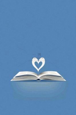 翻开的书本知识海洋阅读教师节蓝色背景