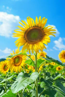 向日葵向阳鲜花摄影图