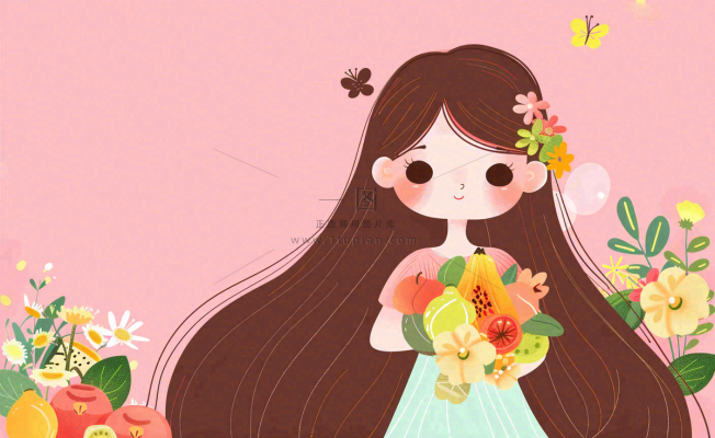 粉色ins时尚女生节绿植女神节妇女节小清新插画背景 粉色ins时尚女生节绿植女神节妇女节小清新插画背景