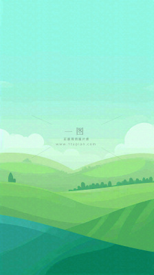 蓝天白云草地卡通扁平手绘插画春天绿色立春,春分 蓝天白云草地卡通扁平手绘插画春天绿色立春,春分