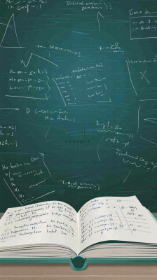 黑板书写粉笔知识阅读创意世界读书日插画背景