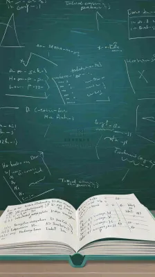 黑板书写粉笔知识阅读创意世界读书日插画背景