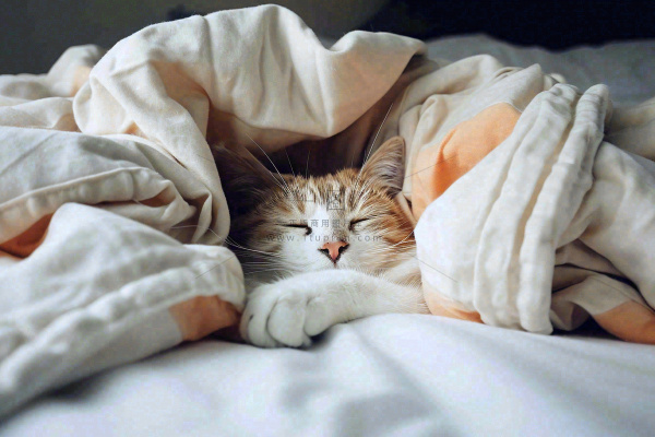 被窝里睡觉的猫猫,可爱的动物摄影图 被窝里睡觉的猫猫,可爱的动物摄影图