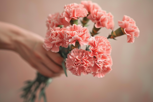 康乃馨鲜花花束摄影图
