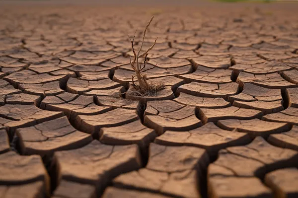 缺水干裂的土地地面干枯摄影图