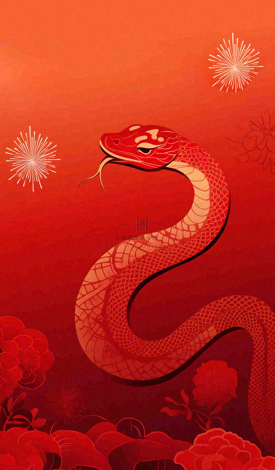 蛇年春节新年背景