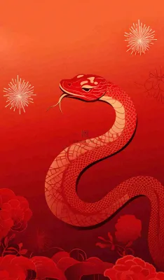 蛇年春节新年背景
