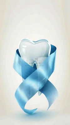 牙医牙科牙齿清洁美白插画背景