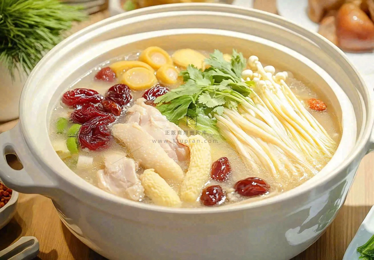 美味鸡汤煲汤营养美食摄影图