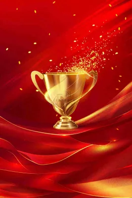 销量冠军销售红色大气奖杯背景