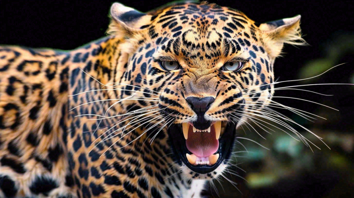 猎豹凶猛的豹子头部面部特写保护动物摄影图