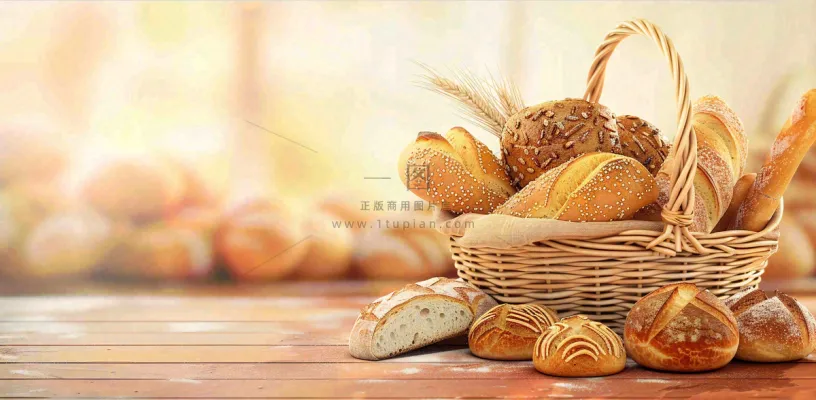 面包蛋糕甜点美食摄影图