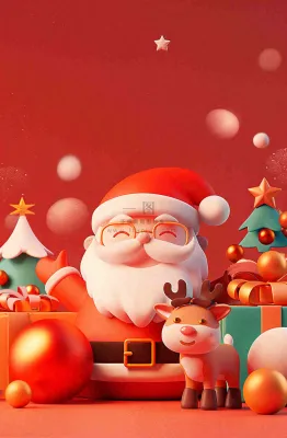 圣诞节卡通插画背景 圣诞节卡通插画背景