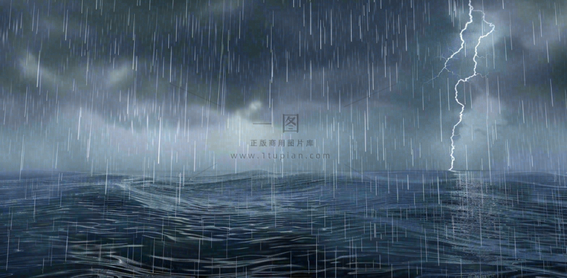 暴雨天气预警摄影图