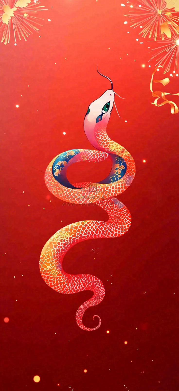 蛇年春节新年背景